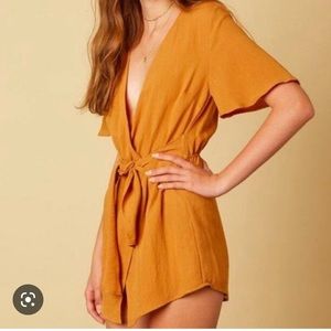 Cotton Candy LA Burnt Orange Romper